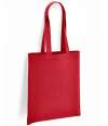 BR051 Brand Lab Organic Cotton Long Handle Shopper Red colour image